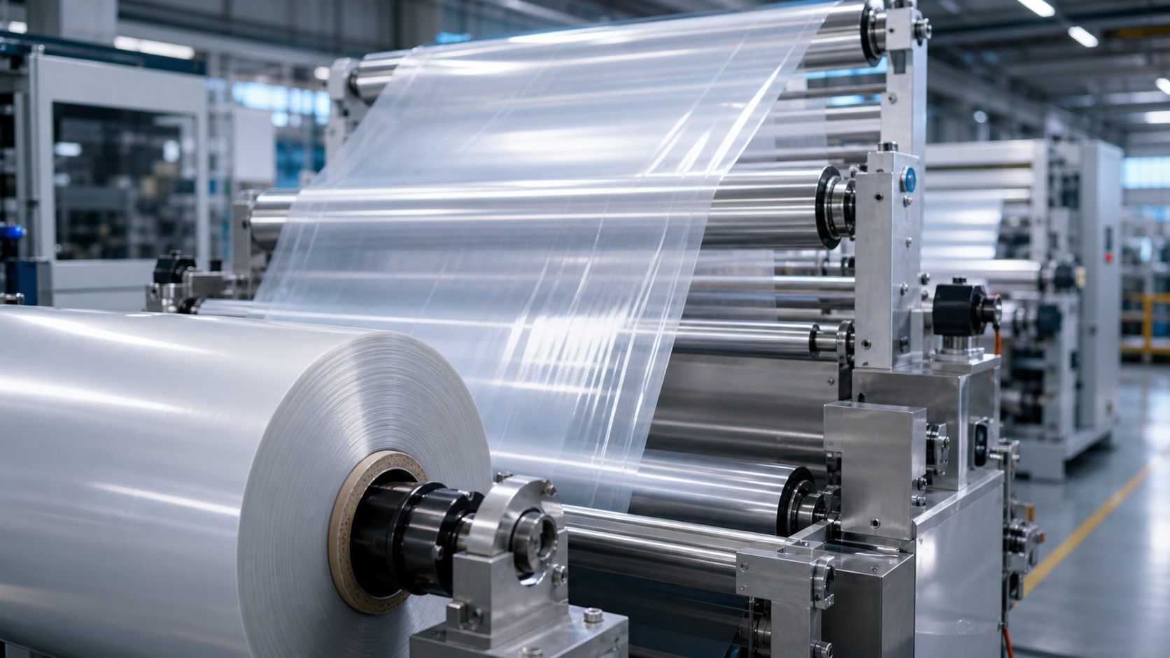 Flexible packaging web handling application