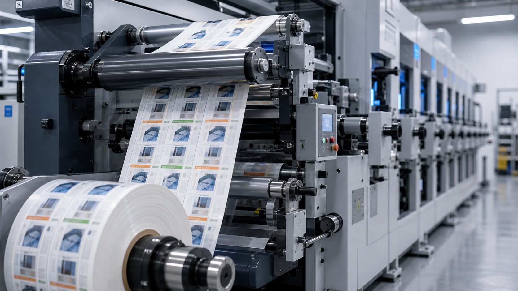 Printing line web guiding application