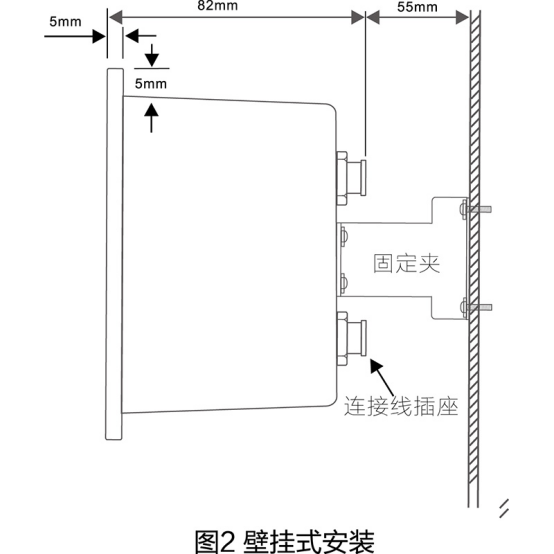 EPC-A10 wall-mount installation dimensions