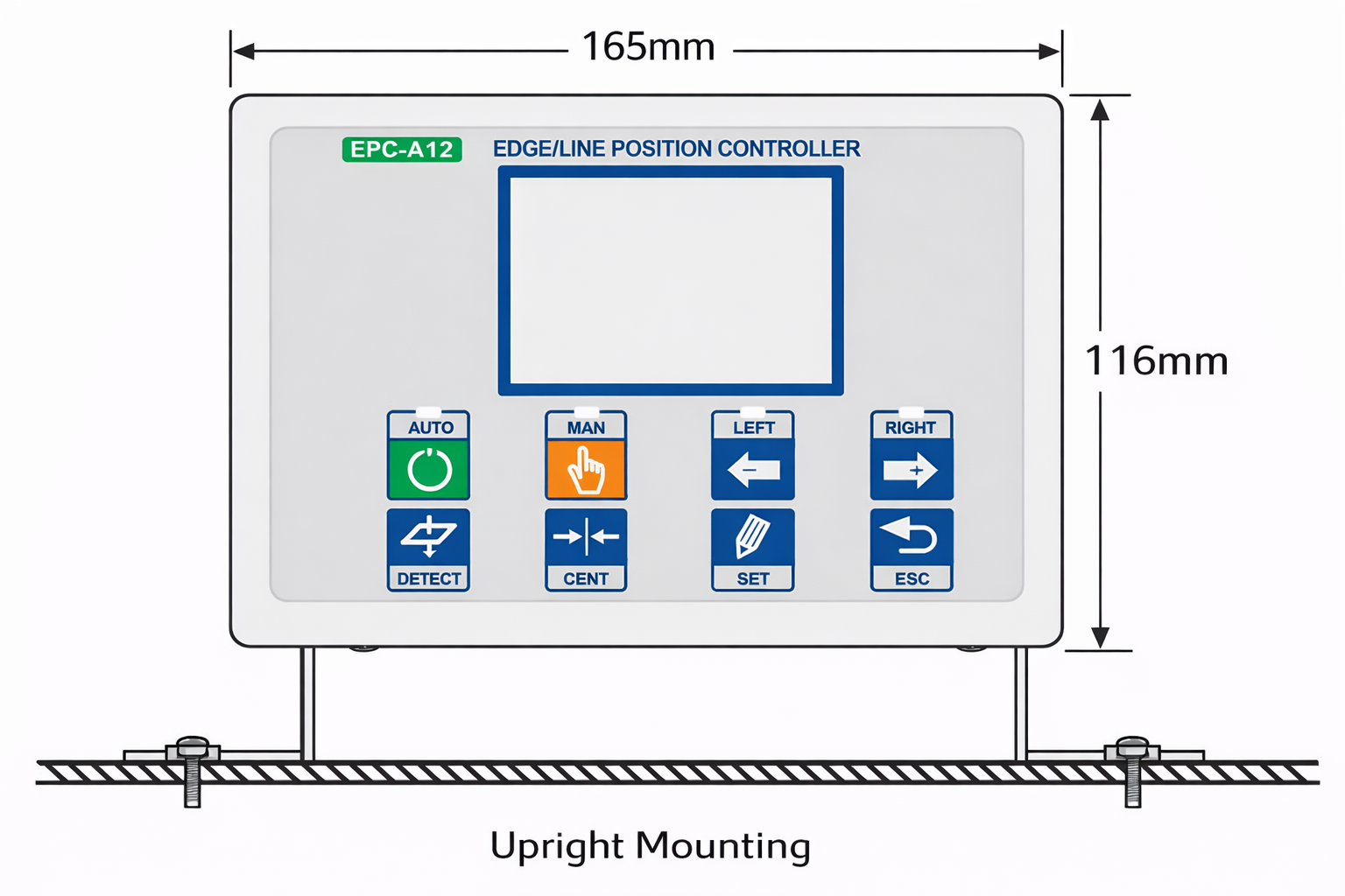 EPC-A12 Upright Installation Drawing