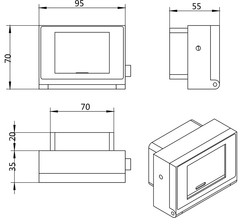 HCCD dimensions drawing