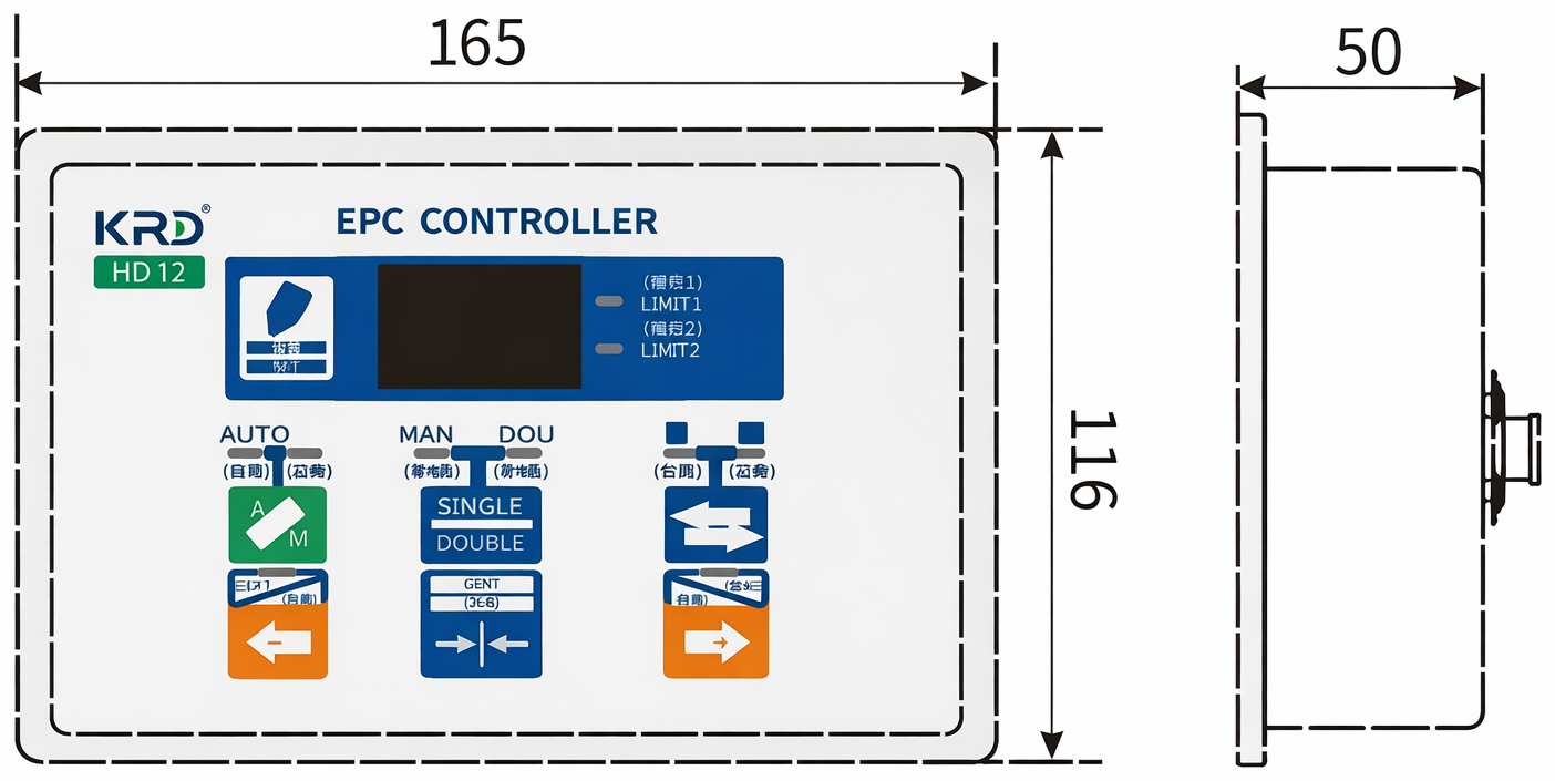 HD12 dimensions drawing