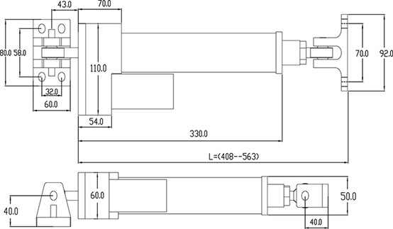 PD-204L150 dimensions view 2