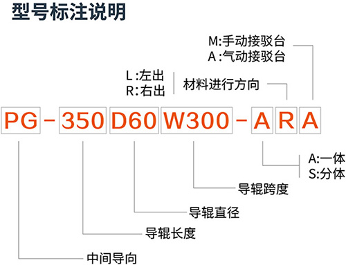 PG series model code reference