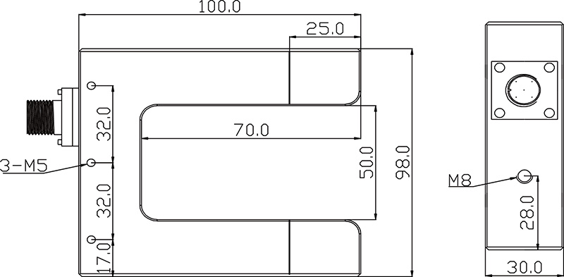 US-400S dimensions drawing