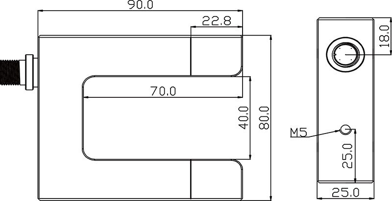 US-500S dimensions drawing